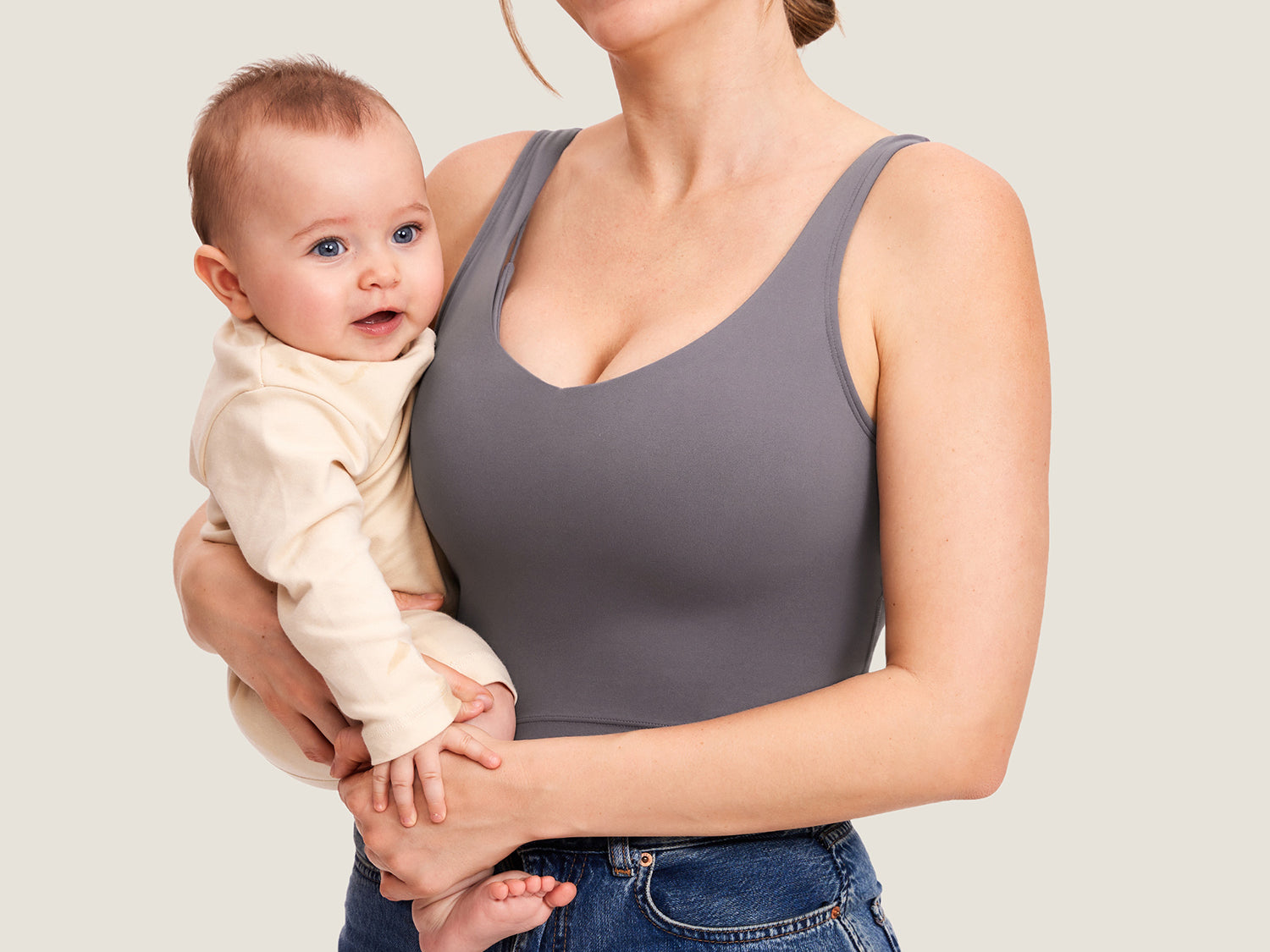 Women's V Neck Nursing Crop Tank Top Tornado