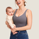 Women's V Neck Nursing Crop Tank Top Tornado