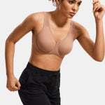 Women's High Impact Sports Bra Gravel Beige