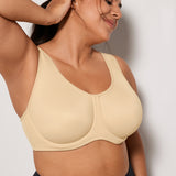 Women's High Impact Sports Bra Tan Milkshake @model_info:Milkshake
