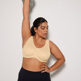 Women's High Impact Sports Bra Tan Milkshake @model_info:Milkshake
