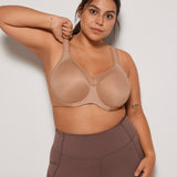 Women's Racerback Underwire Sport Bra Dark flower ash