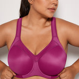 Women's Racerback Underwire Sport Bra Dark flower ash