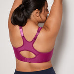 Women's Racerback Underwire Sport Bra Dark flower ash
