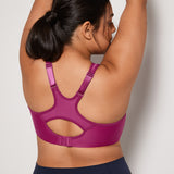 Women's Racerback Underwire Sport Bra Dark flower ash
