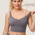 Women's V Neck Nursing Crop Tank Top Tornado