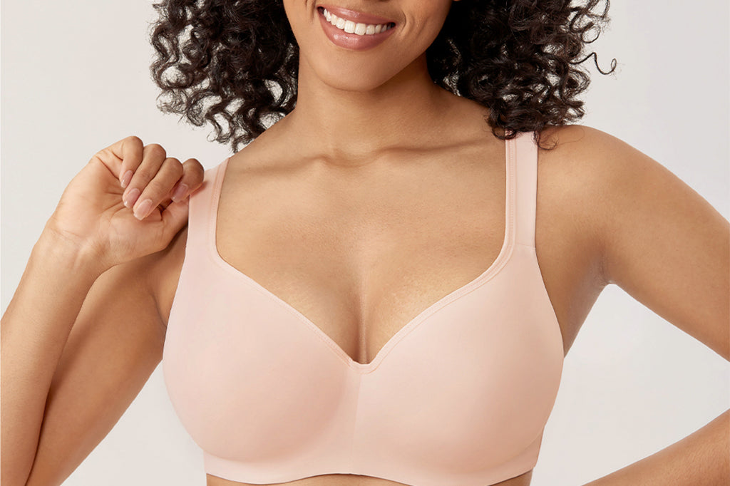 Women's Seamless Underwire Bra Apricot Pink