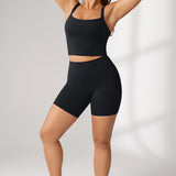 Women's Hugcurve Adjustable Longline Workout Bra Black