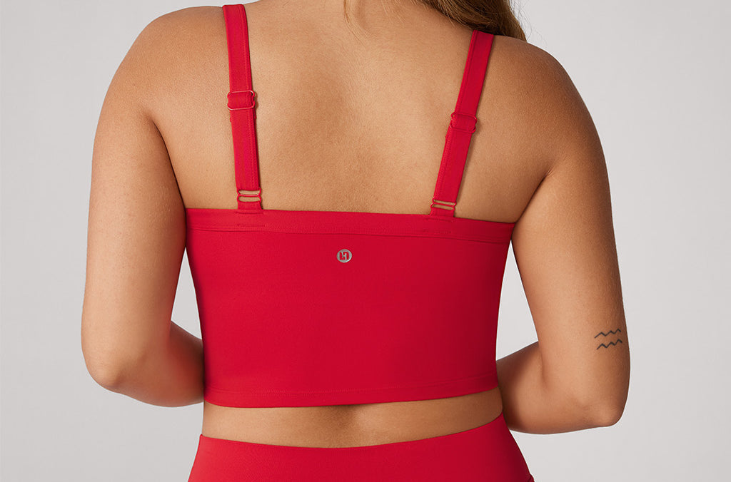 Women's Hugcurve Adjustable Longline Workout Bra Blackberry