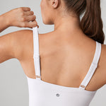 Women's Hugcurve Adjustable Longline Workout Bra Rose Magenta