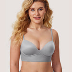 Women's T-shirt Push Up Bra Quantum Grey
