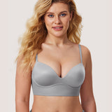 Women's T-shirt Push Up Bra Quantum Grey