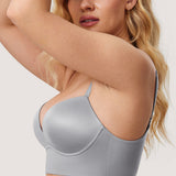 Women's T-shirt Push Up Bra Quantum Grey