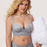 Women's T-shirt Push Up Bra Quantum Grey