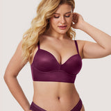 Women's T-shirt Push Up Bra Grape Wine