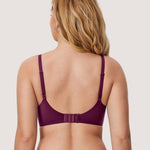 Women's T-shirt Push Up Bra Grape Wine