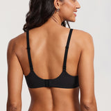 DOBREVA Women's Lightly Padded Balconette Bra Tshirt Underwire Demi White