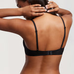 Women's Romantic Lace Plunge Bra Black