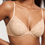 Women's Romantic Lace Plunge Bra Black