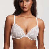 Women's Romantic Lace Plunge Bra Black