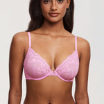 Women's Romantic Lace Plunge Bra Black