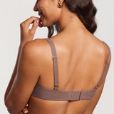 Women's Underwire Balconette Bra - Unlined Brown Purple