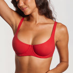 Women's Underwire Balconette Bra - Unlined Lipstick Red