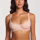 Women's Underwire Balconette Bra - Unlined Blush Beige