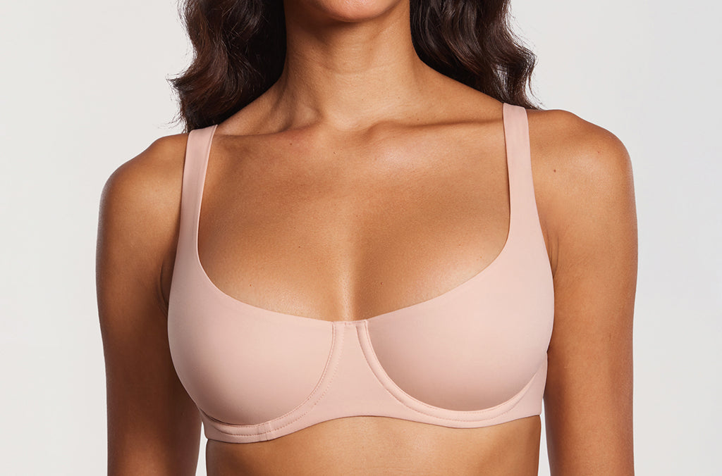 Women's Underwire Balconette Bra - Unlined Blush Beige