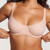 Women's Underwire Balconette Bra - Unlined Blush Beige