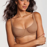 Women's Underwire Balconette Bra - Unlined Gravel Beige
