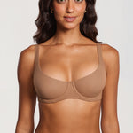 Women's Underwire Balconette Bra - Unlined Gravel Beige