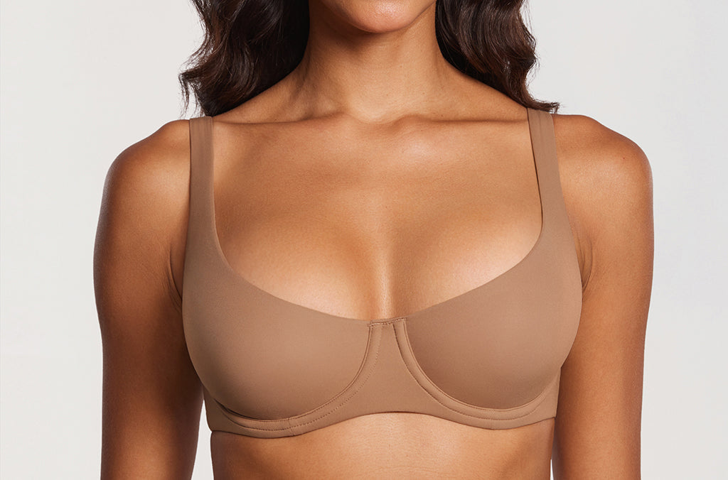 Women's Underwire Balconette Bra - Unlined Gravel Beige