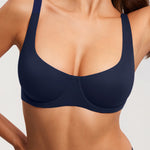 Women's Underwire Balconette Bra - Unlined Deep Ocean Blue