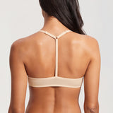 Women's Lacy Mesh Front Closure Bra Beige