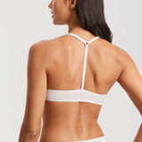 Women's Lacy Mesh Front Closure Bra Beige