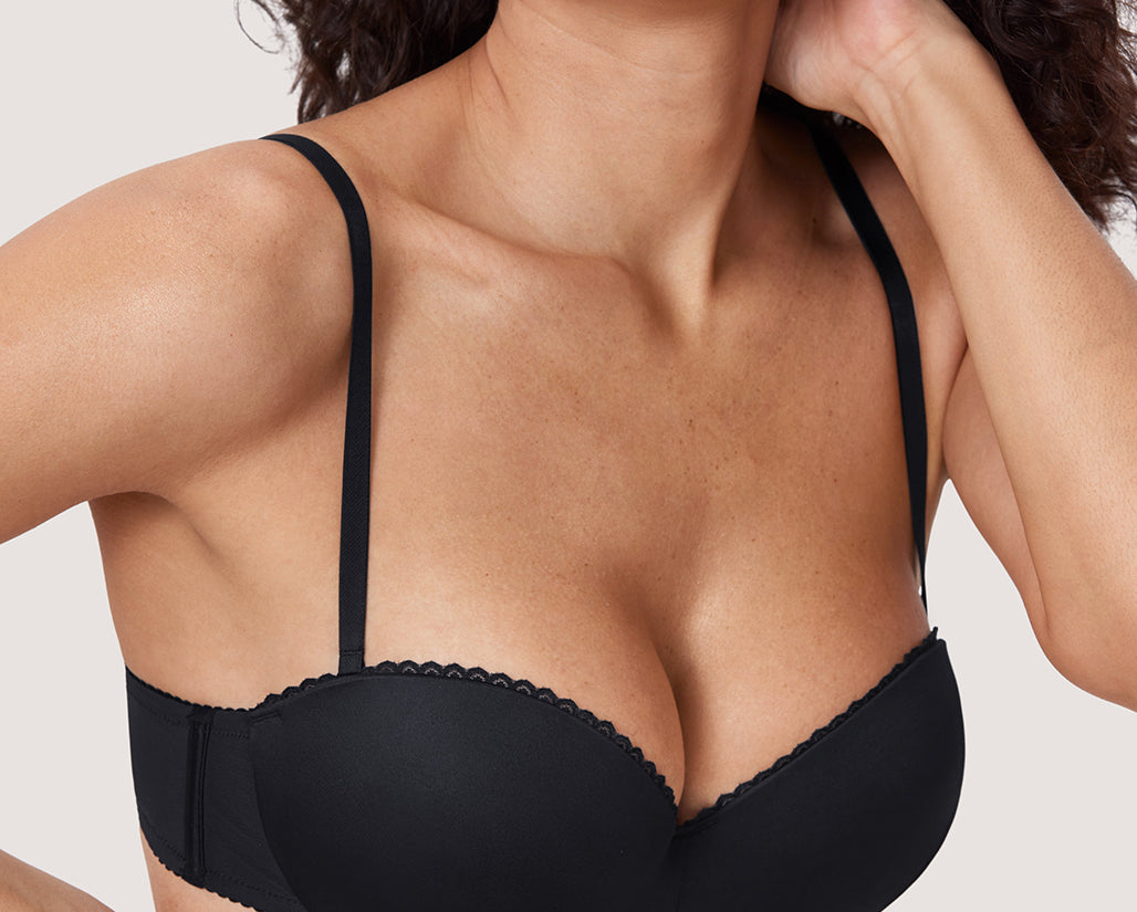 Women's Strapless Padded Bra Black