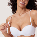 Women's Strapless Padded Bra White