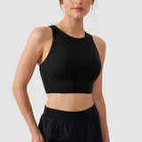 Women's Racerback Longline Sports Bra Black