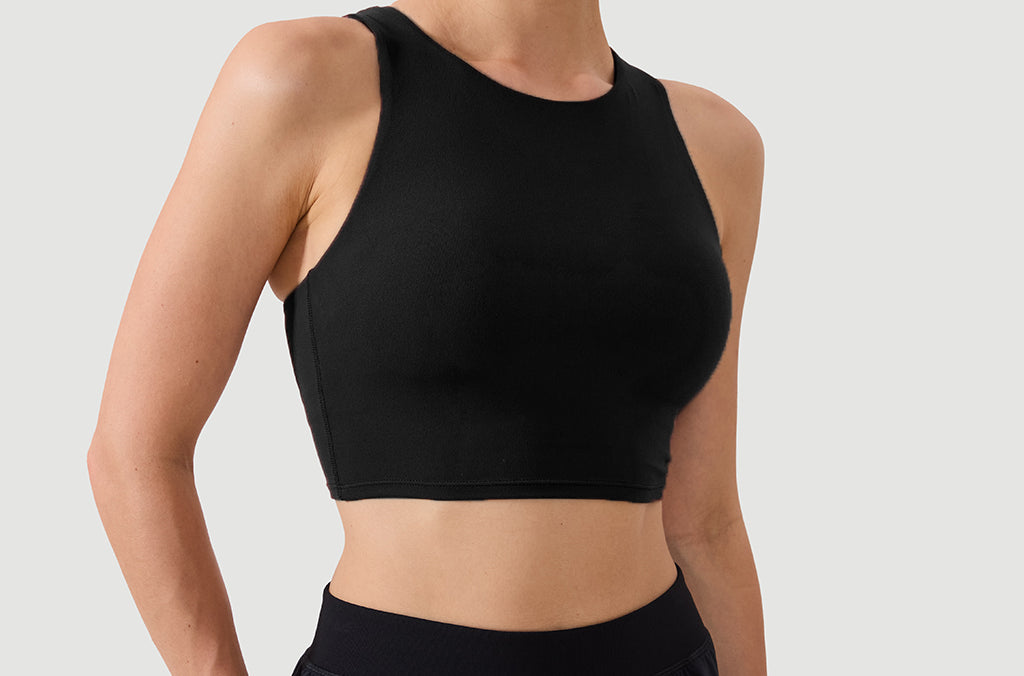 Women's Racerback Longline Sports Bra Black