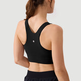 Women's Racerback Longline Sports Bra Black