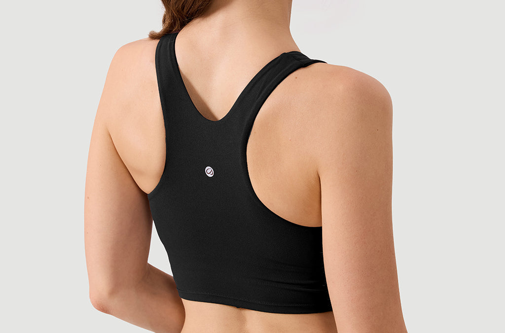 Women's Racerback Longline Sports Bra Black