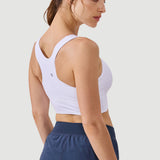 Women's Racerback Longline Sports Bra White