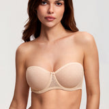 Women's Sexy Mesh Strapless Bra Peachy Keen