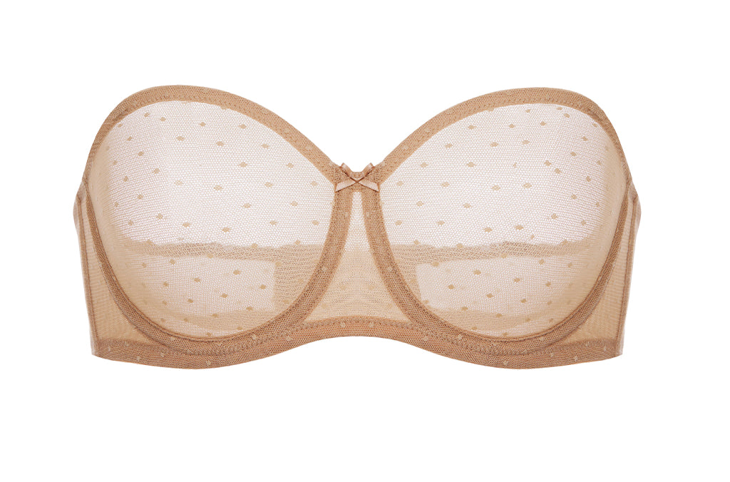 Women's Sexy Mesh Strapless Bra Peachy Keen
