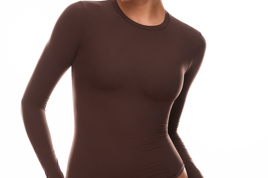 Women's Single-Layer Basic Long Sleeve Shirts Hazelnut