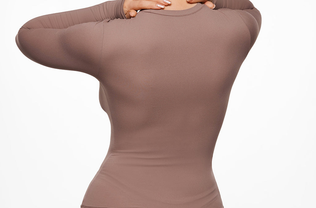Women's Single-Layer Basic Long Sleeve Shirts Hazelnut