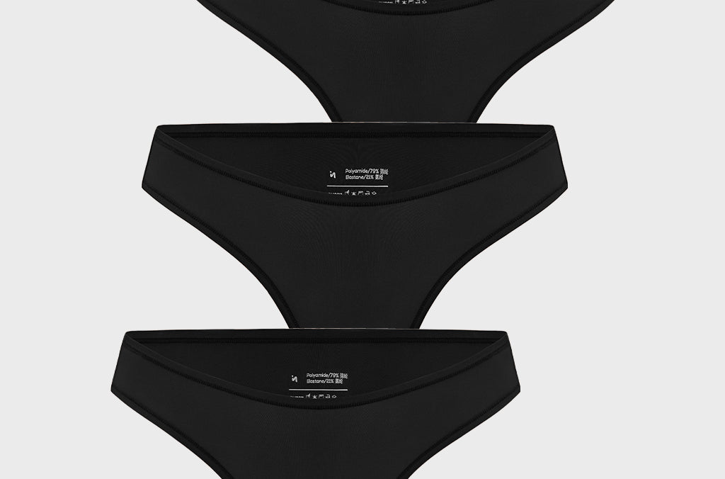 Women's V-shaped Low Rise Thongs 3 Pack Hazelnut (3pack)