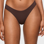 Women's V-shaped Low Rise Thongs 3 Pack Clay Brown (3pack)