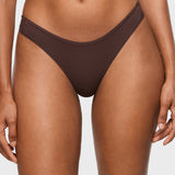 Women's V-shaped Low Rise Thongs 3 Pack Clay Brown (3pack)